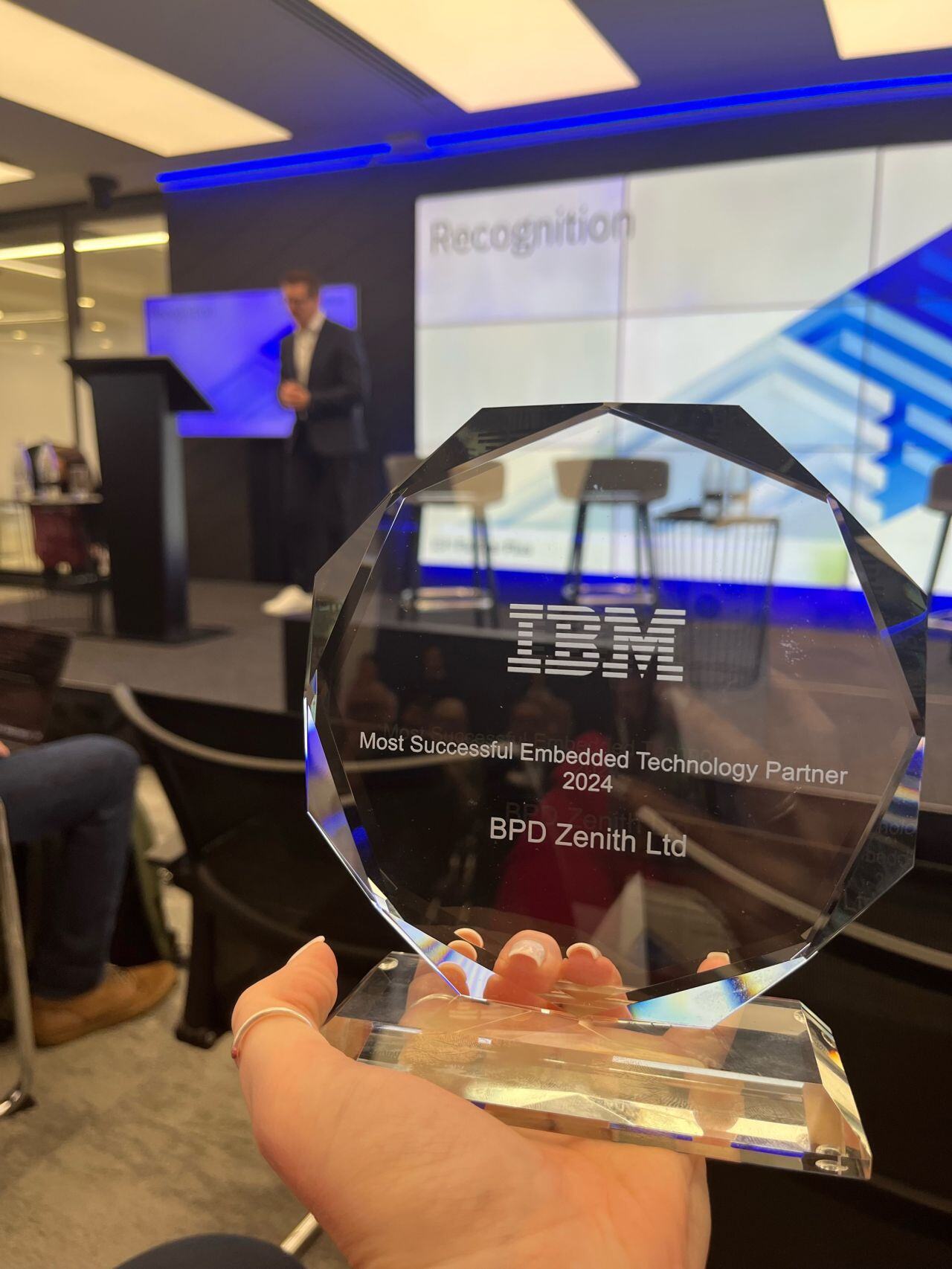 BPD Zenith Wins Most Successful Embedded Technology Partner Award from IBM